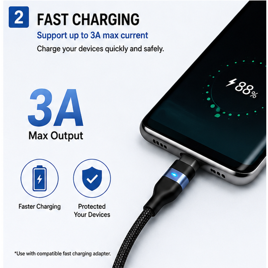 Braided Fast-Charging USB-C Cable